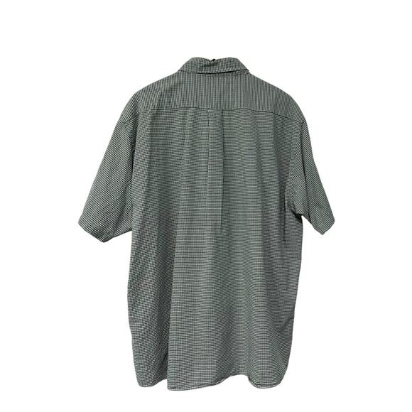 Brooks Brothers Mens Button Up Short Sleeve Gingham Check Shirt Green Cotton XL - Picture 5 of 6